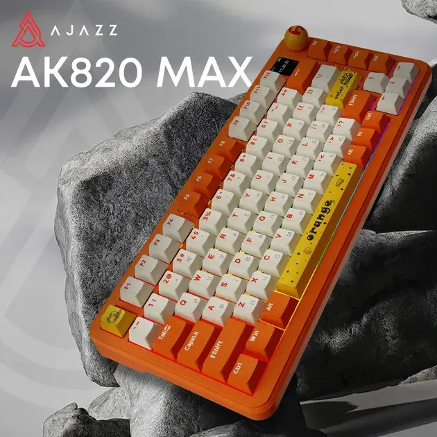 Беспроводная механическая клавиатура Ajazz AK820 MAX Avocado Switch с TFT-дисплеем